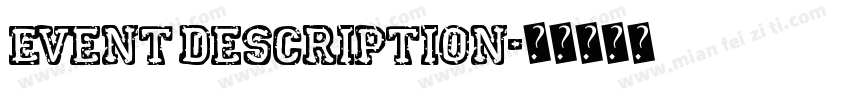 Event Description字体转换